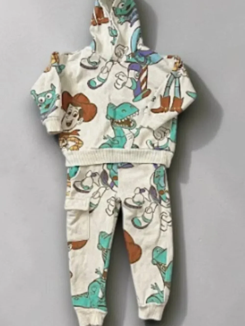 Toy Story Kids Hoodie Set Dinosaur Buzz Woody Outfit Jogger Pants Disney Pixar